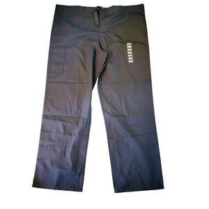 Cherokee Originals Unisex L Drawstring Cargo Scrubs Pants Gray‎ NEW NWT